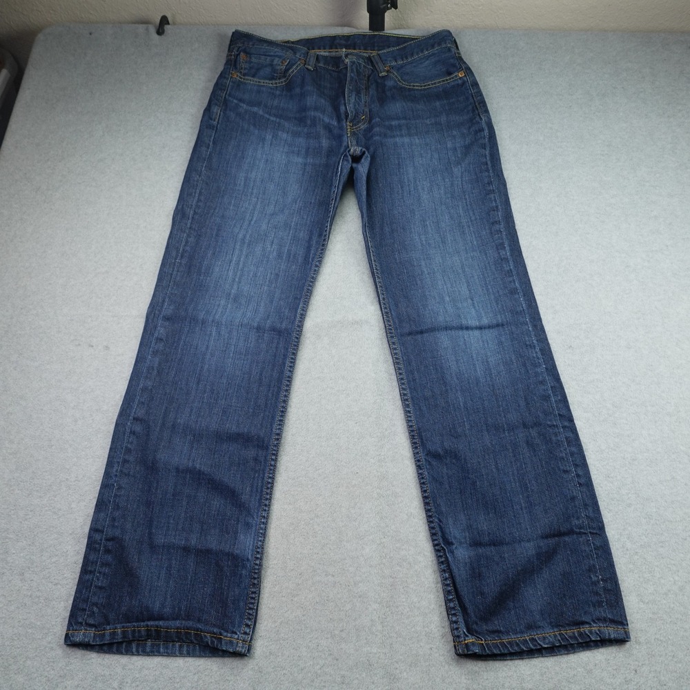 Levi's 514 Jeans Mens 32x29 Blue Straight Fit Denim Pants Casual